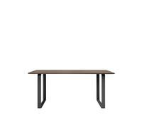 70/70 Table à Manger 170x85 Chêne Fumé/ Noir