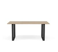 70/70 Table à Manger 170x85 Chêne/ Noir