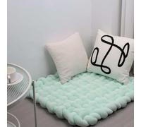 70 * 80 cm épaissi Coussin Doux tissé à la Main Pure Tapis de Jeu pour bébé Tummy Time Cushion Area Rug Tapis Coussin siège (Light Green)