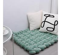 70 * 80 cm épaissi Coussin Doux tissé à la Main Pure Tapis de Jeu pour bébé Tummy Time Cushion Area Rug Tapis Coussin siège (Matcha Green)