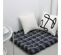 70 * 80 cm épaissi Coussin Doux tissé à la Main Pure Tapis de Jeu pour bébé Tummy Time Cushion Area Rug Tapis Coussin siège (Dark Grey)