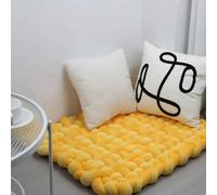 70 * 80 cm épaissi Coussin Doux tissé à la Main Pure Tapis de Jeu pour bébé Tummy Time Cushion Area Rug Tapis Coussin siège (Orange)