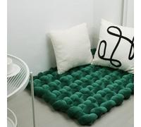 70 * 80 cm épaissi Coussin Doux tissé à la Main Pure Tapis de Jeu pour bébé Tummy Time Cushion Area Rug Tapis Coussin siège (Dark Green)