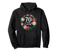 70 Ans d'amour, Une Fleur de Rose, 70 Ans, Femmes, 70e Anniversaire Sweat à Capuche