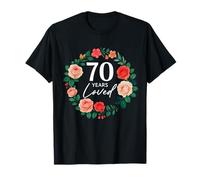 70 Ans d'amour, Une Fleur de Rose, 70 Ans, Femmes, 70e Anniversaire T-Shirt
