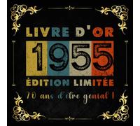 70 ans d'être génial : livre d'or d'anniversaire 70 ans 1955: Couverture souple/ Format carré 21 cm / 120 pages blanches vierges