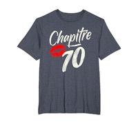70 Ans Femme Cadeau Anniversaire 70 Ans Femme Anniversaire T-Shirt, Homme Grandes Tailles, Bleu Chiné, 4X Tall