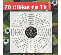 70 Cibles de Tir: 21 cm x 21 cm | Cible noir et blanc | armes à feu, airsoft, tir au plomb, arbalète |