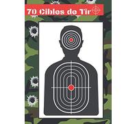 70 Cibles de Tir: Format A4 | Cible noir et blanc | armes à feu, airsoft, tir au plomb, arbalète |