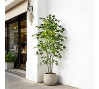 70 cm - 140 cm Grand érable artificiel, érable japonais réaliste, feuilles en plastique, grandes branches d'érable rouge, feuilles de momiji en soie, convient pour la décoration de la maison, du jardi