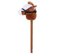 70 Cm Jouet de Bâton de Cheval en Peluche avec une Balade Confortable Douce sur Poney avec des Voisins Réalistes, pour les Tout-petits et les Enfants (Brun)