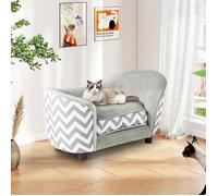 70 CM Lit pour Animaux de Petite Taille COSTWAY, Coussin Doux Rempli, Housse Amovible et Lavable, Canapé pour Animaux Charge 50 KG
