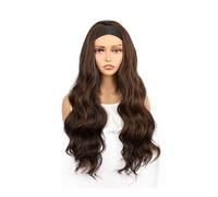 70 cm Long Wavy Headband Wig for Women,Wear and Go Glueless Synthetic Hair Soft Body Wave Wigs Hair Extensions Pièces Wigs(6/30#)