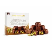 70 g Loukoum Turc enrobé de Chocolat à la Pistache - Doux et Gourmand, Texture Moelleuse, Sans Huile de Palme et Sans Sirop de Glucose, Confiserie Traditionnelle Turque, Saveur Pistache
