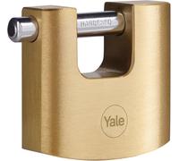70 Mm High Security Brass Outdoor Padlock-Y114b/70/113/1-Hardened Steel Shackle-3 Keys-Prisoner Key Function-Cut Preventing Shape-Garage Gate Sheds