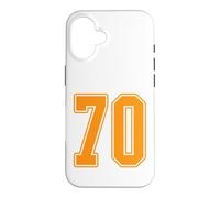 #70 Orange Outline Number 70 T-Shirt Style Jersey pour Fan de Sport Coque pour iPhone 16