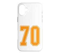 #70 Orange Outline Number 70 T-Shirt Style Jersey pour Fan de Sport Coque pour iPhone 16 Plus
