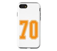 #70 Orange Outline Number 70 T-Shirt Style Jersey pour Fan de Sport Coque pour iPhone SE (2020) / 7/8