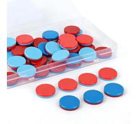 70 Pcs Jetons Réversibles Rouges Bleus
