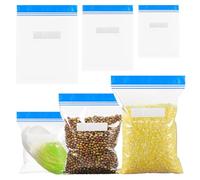 70 Pcs Sac Congelation Zip Reutilisable, Sachet Zip Refermable, Sac de Congelation Ziplock Bag à Fermeture éclair Réutilisables pour Sandwichs, Légumes, Fruits, Viande, Céréales (3 Tailles)
