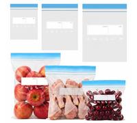70 Pcs Sac Congelation Zip Reutilisable, Sachet Zip Refermable | Sac de Congelation, Ziplock Bag à Fermeture éclair, pour Sandwichs, Légumes, Fruits, Viande(petits, moyens et grands)
