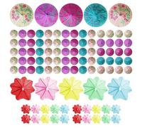 70 Petits Parapluies À Fruits Signés, 20 Parapluies À Fleurs Signés, Parapluies À Cocktail, Décorations De Cocktail, Parapluies En Papier Pour Cocktails, Décorations De Cocktail En Papier