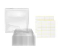70 Petits Sacs D'Emballage De Pièces De Monnaie, 2 Étiquettes Vierges, Emballage De Bijoux, Sac De Rangement Transparent Pour Pièces Commémoratives, Sac De Rangement Pour Petits Objets