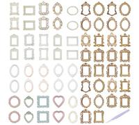 70 Pièces Cadre en Dentelle pour Scrapbooking, Rétro Cadres Scrapbooking Papier, Vintage Papier Cadre Papier Dentelle Deco Scrapbooking Autocollant pour Scrapbooking Album Journal DIY