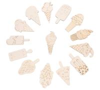 70 Pièces Découpes en Bois Glace pour Garçon Fille, Loisirs Créatifs, | Bois Non Finition, Surface Lisse sans Bavures, pour Ateliers D’art, Fêtes et Tableaux D’affichage