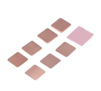 70 Pièces Feuilles de Dissipateur Thermique en Cuivre Refroidissement Cale Thermique Tampon en Cuivre Dissipateur Thermique Tampon Thermique avec 10 Pièces Tampons en Silicone pour Jeu de Puces pour O