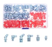 70 Pièces Kit de Graisseurs en Acier Galvanisé pour Automobiles | Boîte Plastique Incluse, Raccords Droits 45° et 90°, Usage Industriel, Stabilité Opérationnelle, Lubrification Mécanique