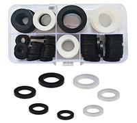 70 pièces rondelles en caoutchouc pour tuyau de douche 15/19/24/31mm joint plat anneau d'étanchéité pour pommeau de douche tuyau flexible salle de bain valve rondelle joint anneaux toriques noir/blanc