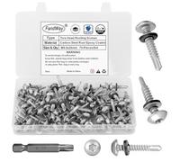 70 Pièces Torx Vis Autoforeuse Metal, M5,5x25mm Vis à Tôle Autotaraudeses de Toiture et Autoperforante Acier Carbone Torx Tête Ronde Avec Rondelles EPDM pour Alu Bois Tôle Plastique.Avec 1 TX30.
