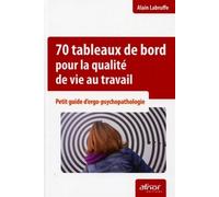 70 tableaux de bord pour la qualité de vie au travail Petit guide d'ergo-psychopathologie. - Alain Labruffe - Afnor - broché - Etude