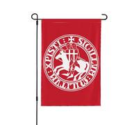 70 x 100 cm, drapeau de jardin imprimé double face, deux templiers vikings, chevaliers croisés, décoration d'intérieur, cour, pelouse