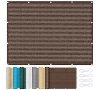 70 x 625 cm, protection solaire et vent, barrière de jardin avec œillets et attaches de câble, parfaite pour terrasse et espaces extérieurs Marron