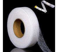 70 Yards Bande d'Ourlet à Repasser Rouleau de Ruban à Ourlet sans Couture en Tissu Web Extra Large Ruban à Repasser avec Ruban à Mesurer pour Jeans Rideaux Pantalons (25 mm de Large)