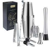 700/600ml Shaker Cocktail Professionnel Set, 8 Pièces Cocktail Bartender Kit, Set à Cocktail en Acier Inoxydable, Outil De Barman pour Bar et Maison Ensemble de Fabrication de Cocktails Cadeau