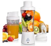 700 ML Blender portable, Mixeur portable pour smoothie, 22000 TR/min Puissant Mixeur Smoothie avec 6 Lames, Mini Mixeur avec Couvercle de Voyage pour Cuisine, Salle de Sport, Bureau (Blanc)