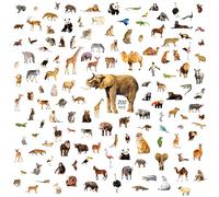 700 PCS Autocollants d'animaux sauvages, plus de 100 animaux réalistes Autocollants adorables d'animaux de zoo résistants à l'eau/déchirures sans résidus Autocollants lavables pour enfants, étudiants