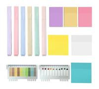 700 PCS Sticky Notes Couleur avec 6 Surligneurs Pastel Marque Page Adhesif | Inscriptible, Idéal pour Cahiers et Bureau, Séchage Rapide sans Décoloration, Ensemble Complet pour École et Maison