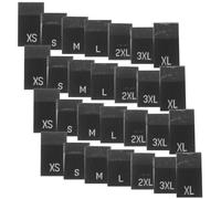 700 Pièces Étiquettes de Taille XS à 3xl en Polyester Noir pour | Impression Claire et Contrastée, Surface Lisse Douce Peau, Tri Rapide des Habits, Uniformes et Retouches