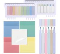 700 Pièces Marque Page Adhesif Avec 6 Pièces Surligneurs Pastel Feuillets Autocollants Pour Les Signets, L'étude, Le Bureau, L'école, L'agenda Memo