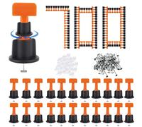 700 Pièces Réutilisables Kit Nivellement Carrelage Niveleur Cale Autonivelant avec 300 Croisillons Autonivelants 2mm et 100 Croisillons 3mm et 2 Clés Spéciales Aides à La Pose