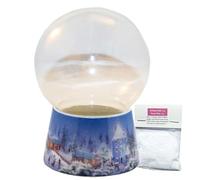 70003 Kit de Bricolage DIY Boule à Neige Do it Yourself avec Boule en Verre et Socle en Porcelaine Paysage d'hiver la Nuit Boîte à Musique Possible - 100mm de diamètre