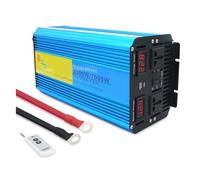 7000W Onduleur À Onde Sinusoïdale Pure DC12V/24V AC LED Affichage De Tension Double Prise Universelle Télécommande sans Fil Sûr Stable(24V)