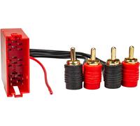 7003-006 Adaptateur Radio Pour Système Actif Compatible Avec Audi Mini-Iso Mâle 20 Pôles Vers Rca 4 Canaux Avec Télécommande Rca Mâle