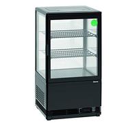 Mini-vitrine réfrigérée 58 L - inox Gris