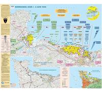 70044 POSTER Normandie jour J PLASTIFIE 1/100.000 100x121 cm