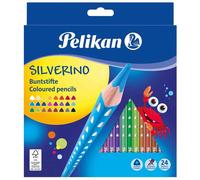 [700665] Pelikan étui de 24 Crayons de couleur triangulaire SILVERINO fin